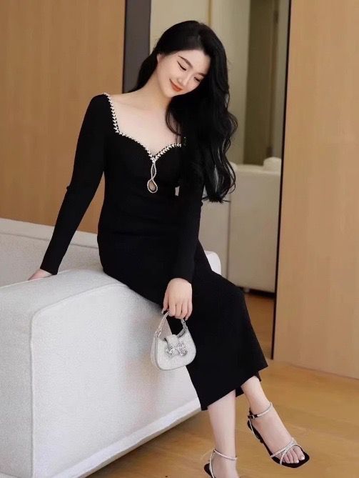 Pankh Melek Knit Backless Long Dress