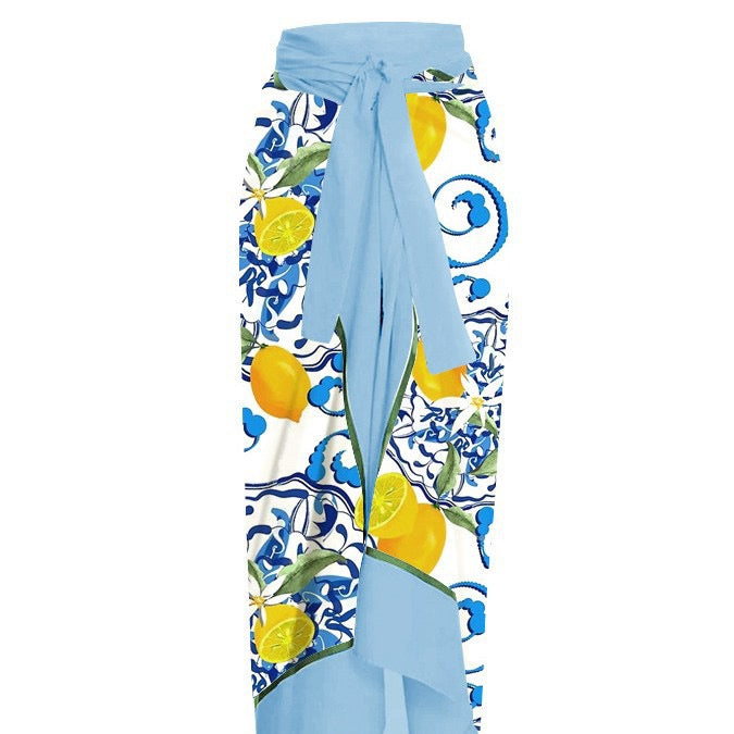 Pankh Lemonze Padded Monokini & Sarong Set