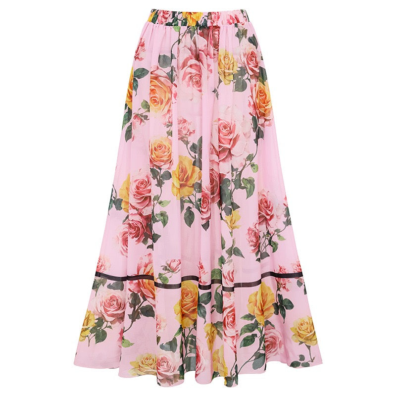 Pankh Ponelo Floral Padded Monokini and Skirt Swimwear Set