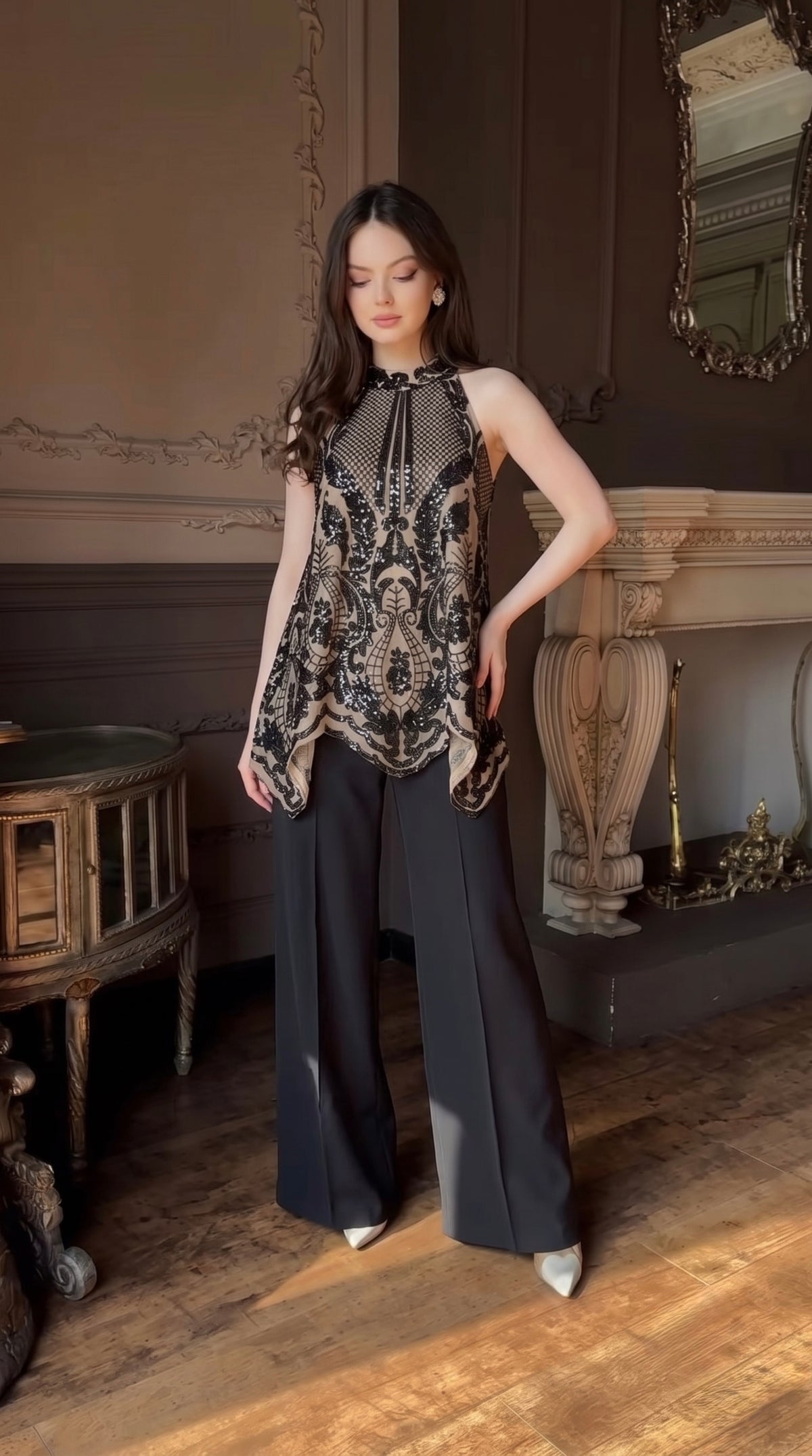 Meehi Sequin Top & Pants Coord Set