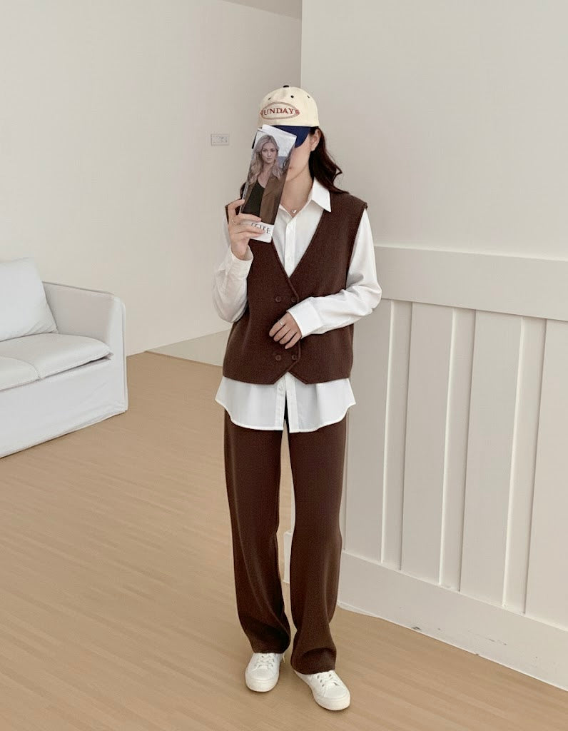 Pankh Vizbie New Winter Wear Woolen Waist Coat and Pant Coord Set