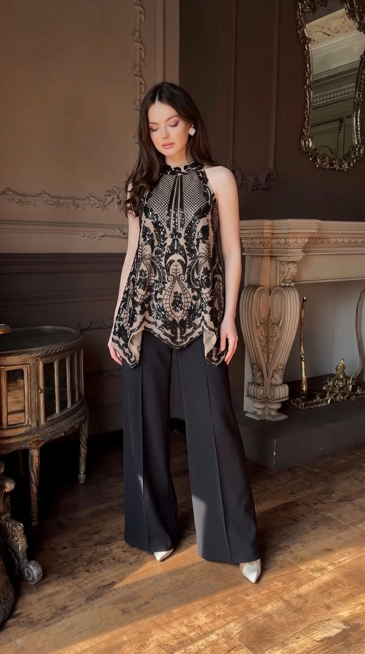 Meehi Sequin Top & Pants Coord Set