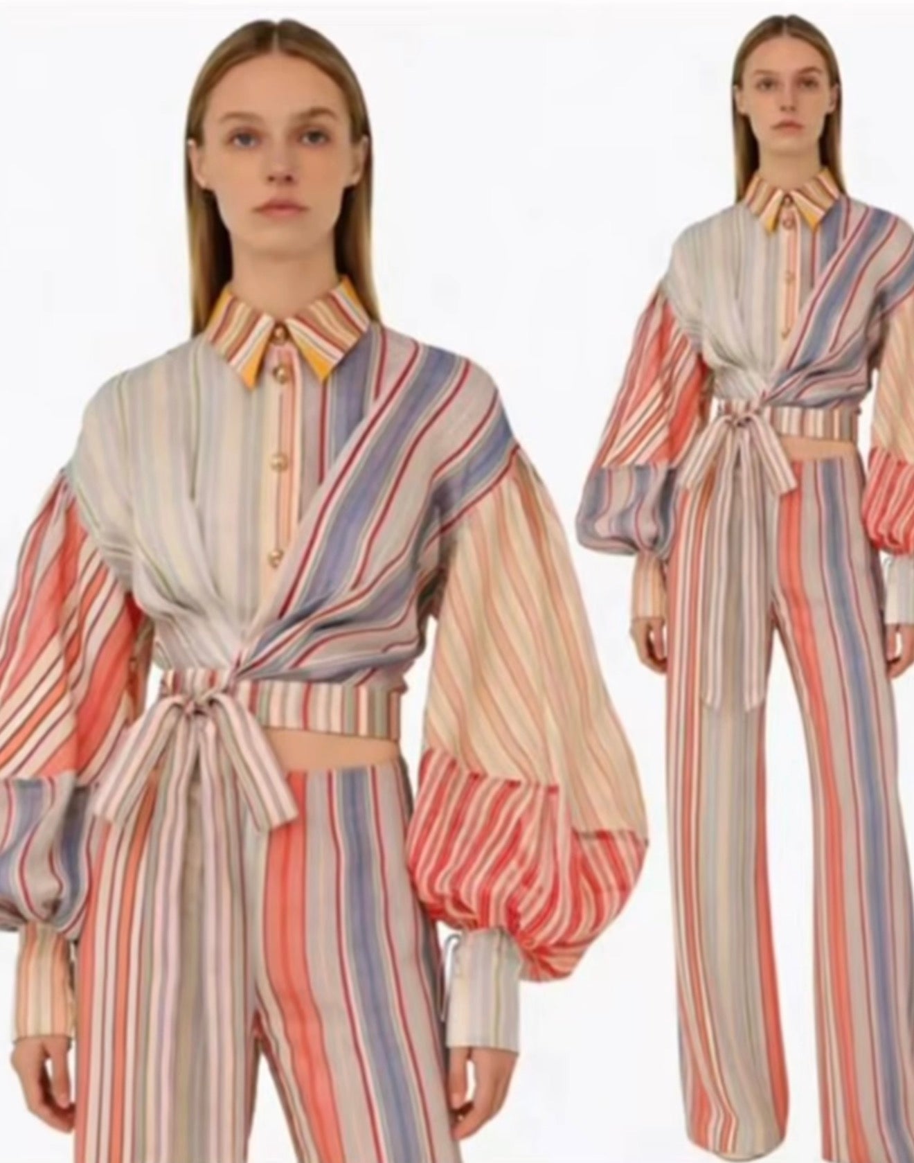 Pankh Qurie Abstract Stripe Summer Coord Set