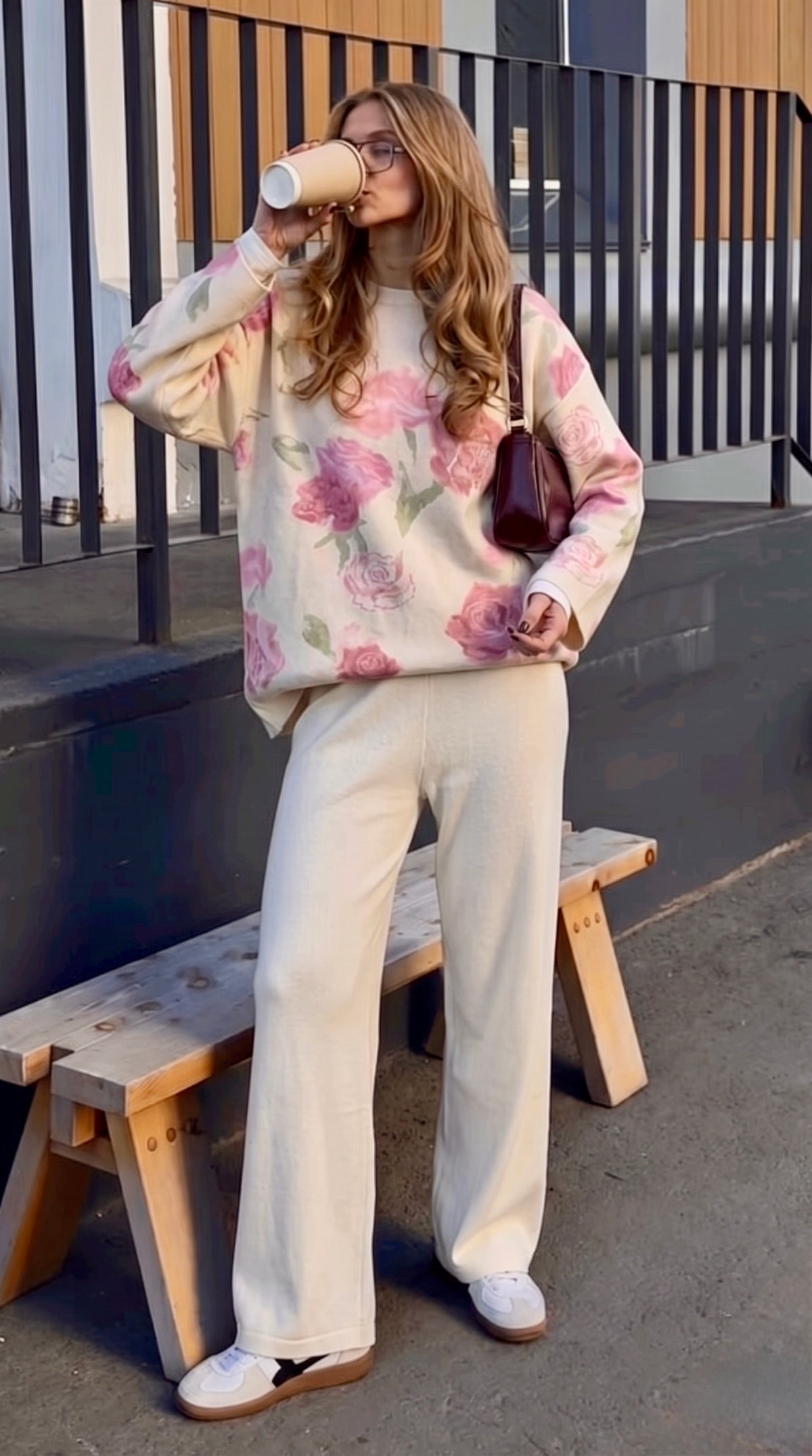 Pankh Laurel Floral Print Luxe Wool Coord Set