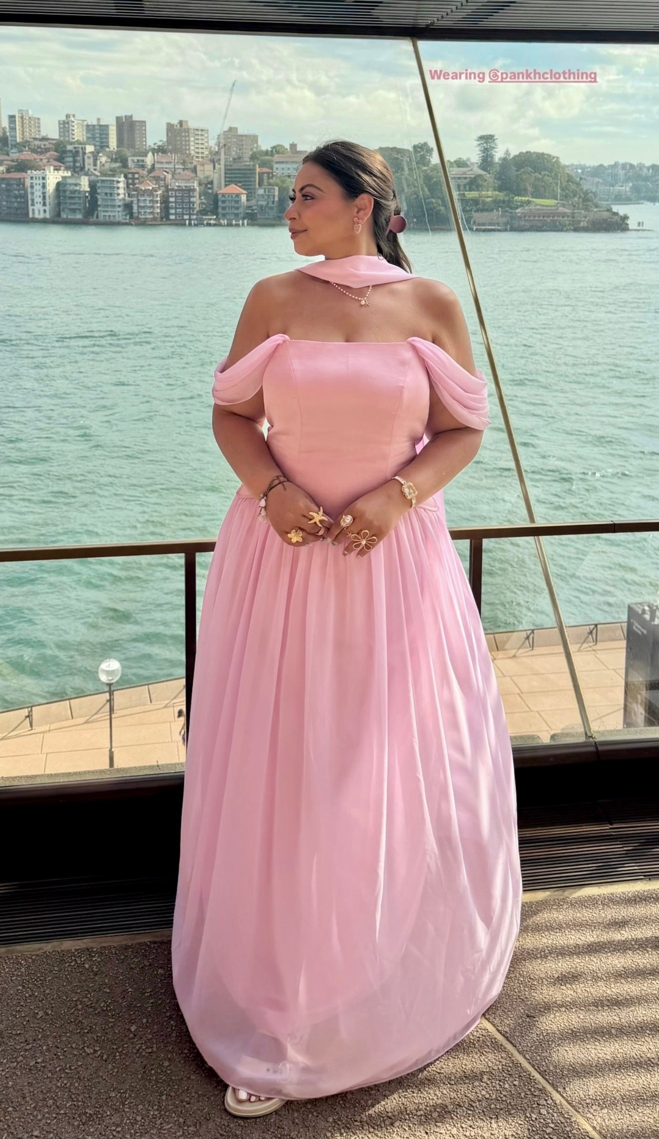 Pankh Kiza Elegant Maxi Dress with Scarf