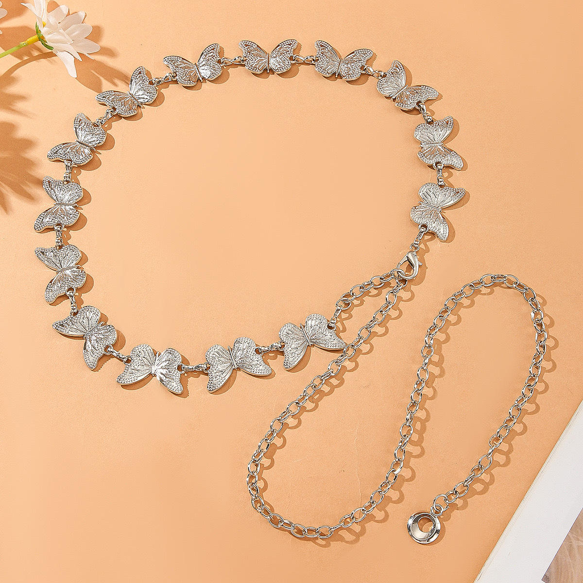 Pankh Elric Trendy Butterfly Metal Waist Chain Belt