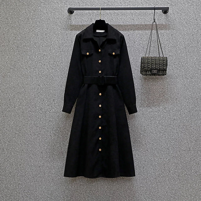 Margaret Corduroy Buttoned Dress