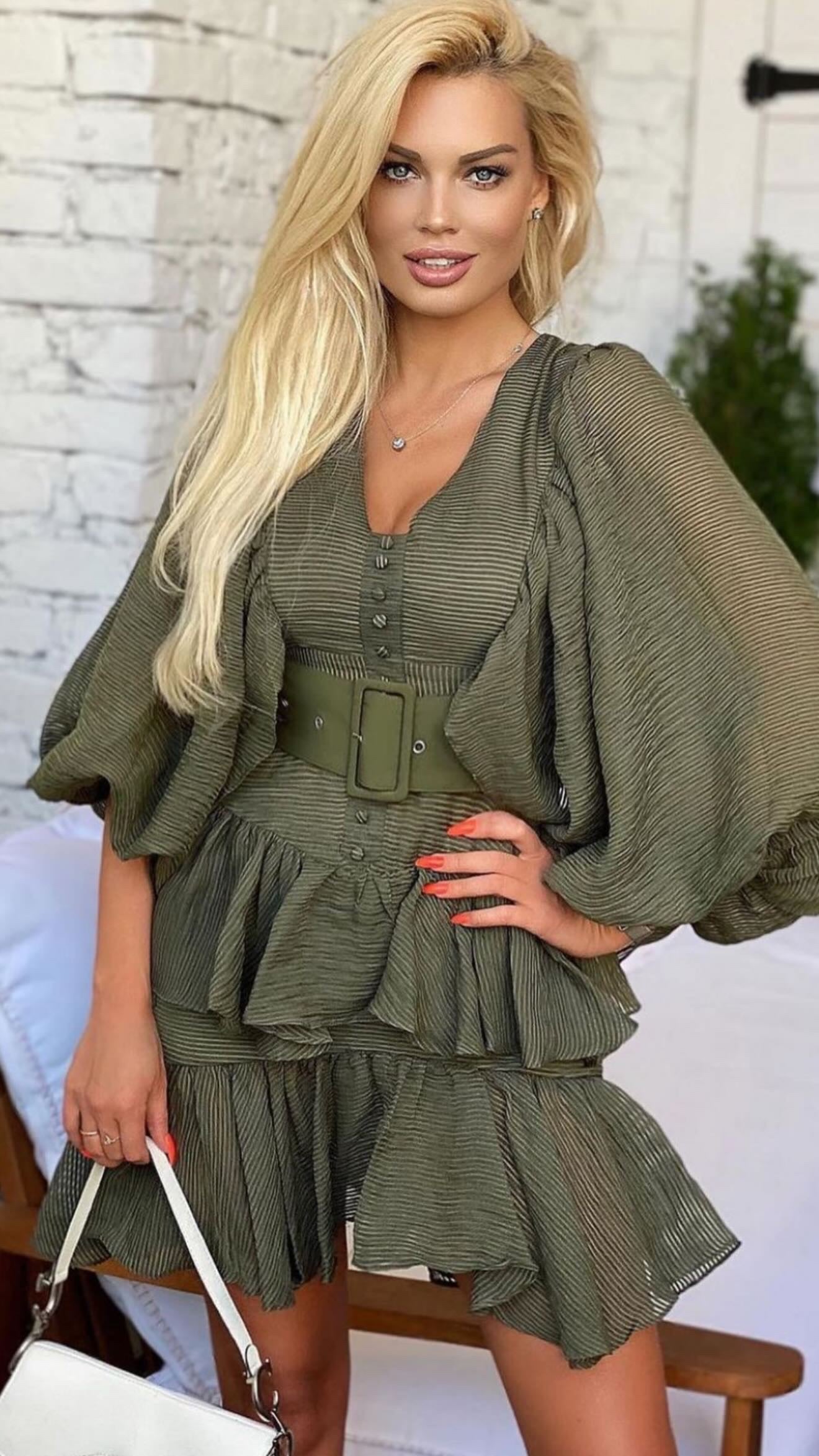 Pankh Laurez Ruffle Dress Without  Belt