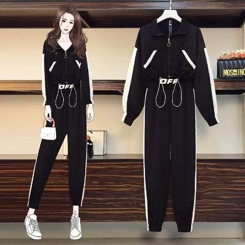 Off jacket and jogger pant travel set