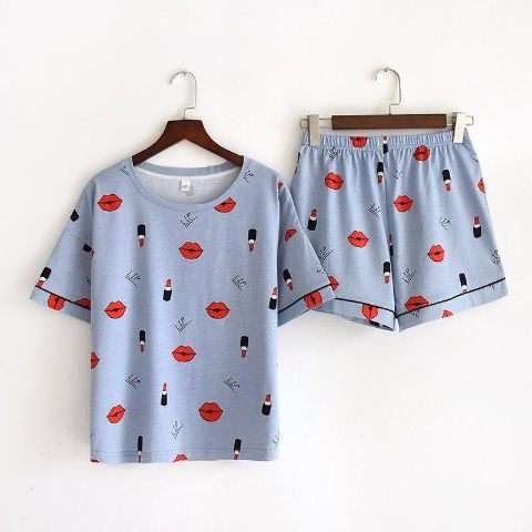 Lossy Cotton tee and shorts night suit set