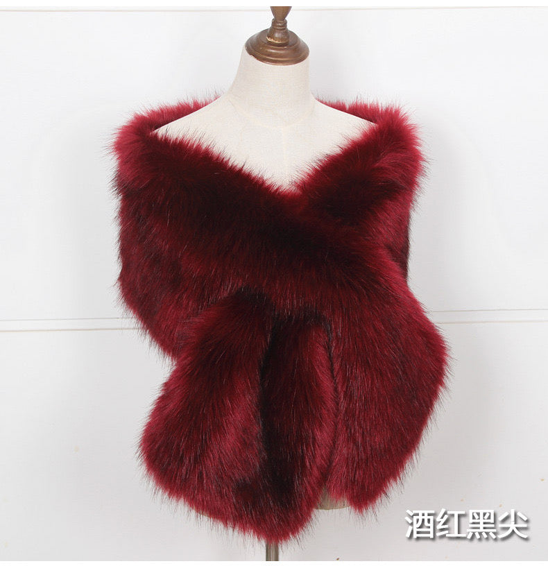 Pankh Faux Fur Muffler Scarf