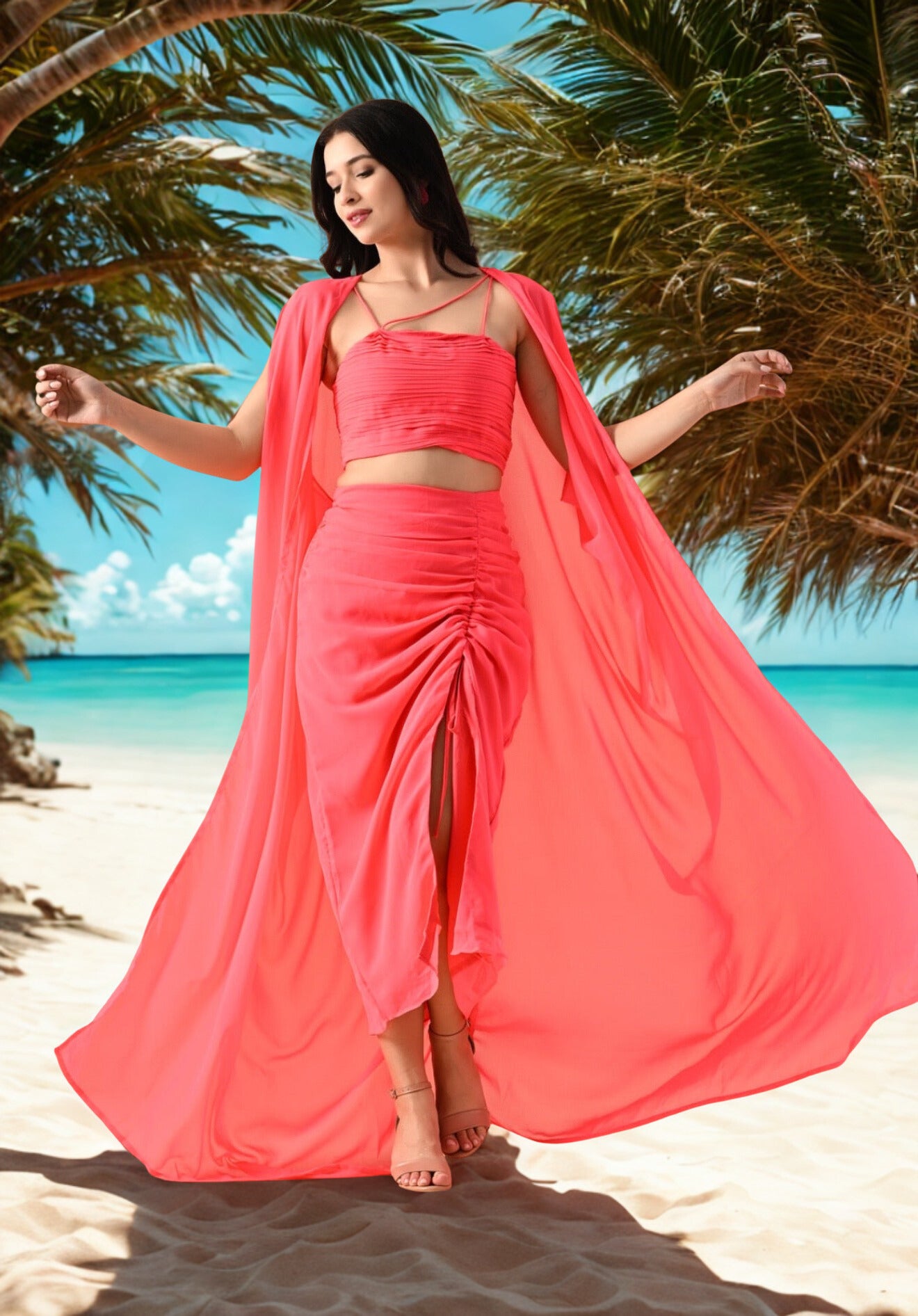 Pankh Zoya High Fashion Resort Wear 3 Piece Coord Set