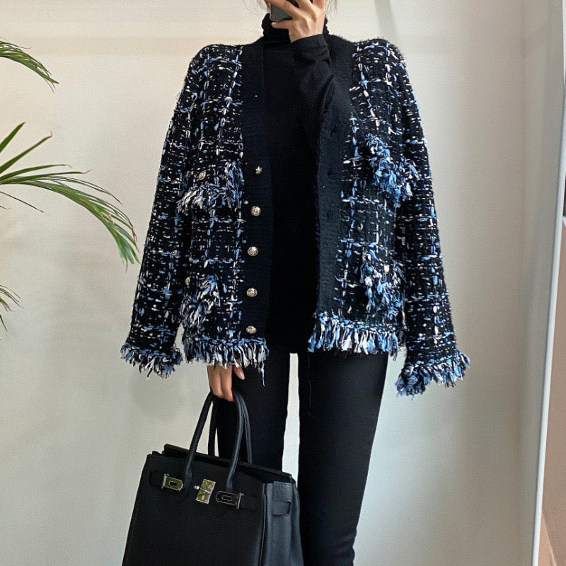 Pankh Modge Autumn Winter Tweed Cardigan