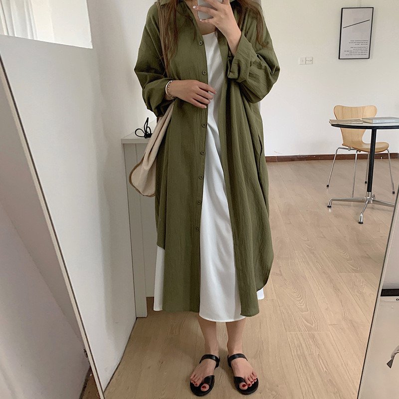 Myla Cotton Loose Style Long Shirt