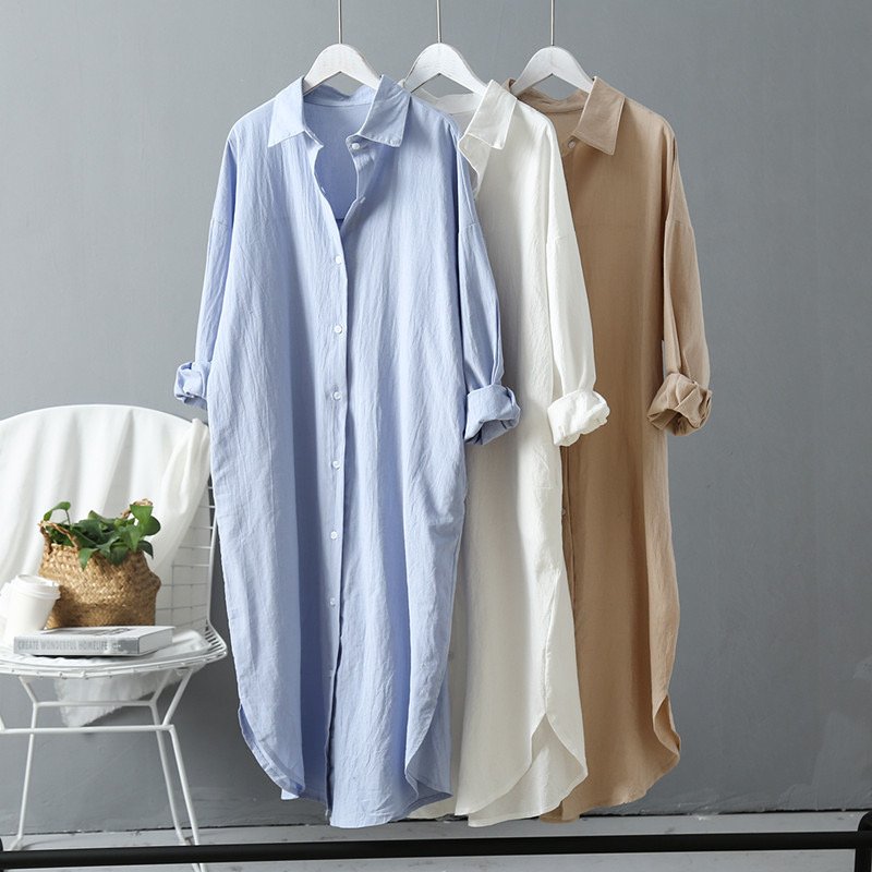 Myla Cotton Loose Style Long Shirt