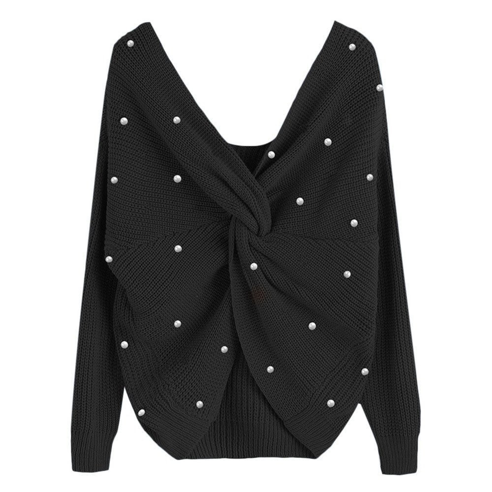 Pankh Kritx Cross Pearl and Twist Sweater