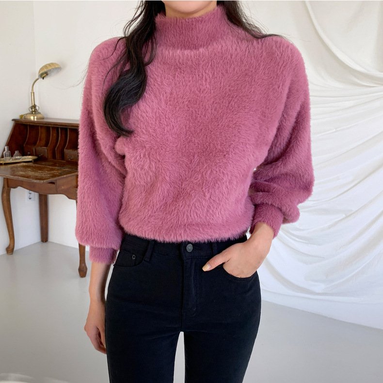 Tommy High Neck Soft Wool Top