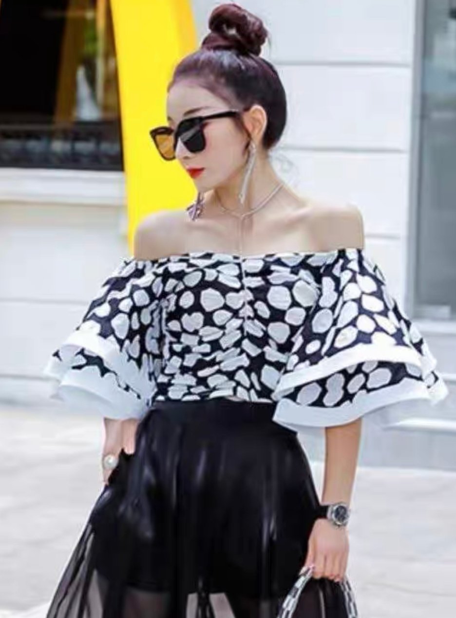 Ted Polka Off Shoulder Top