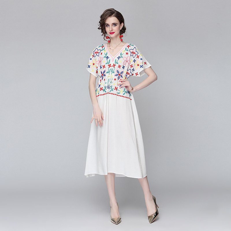 Rylie Embroidered Cotton Dress