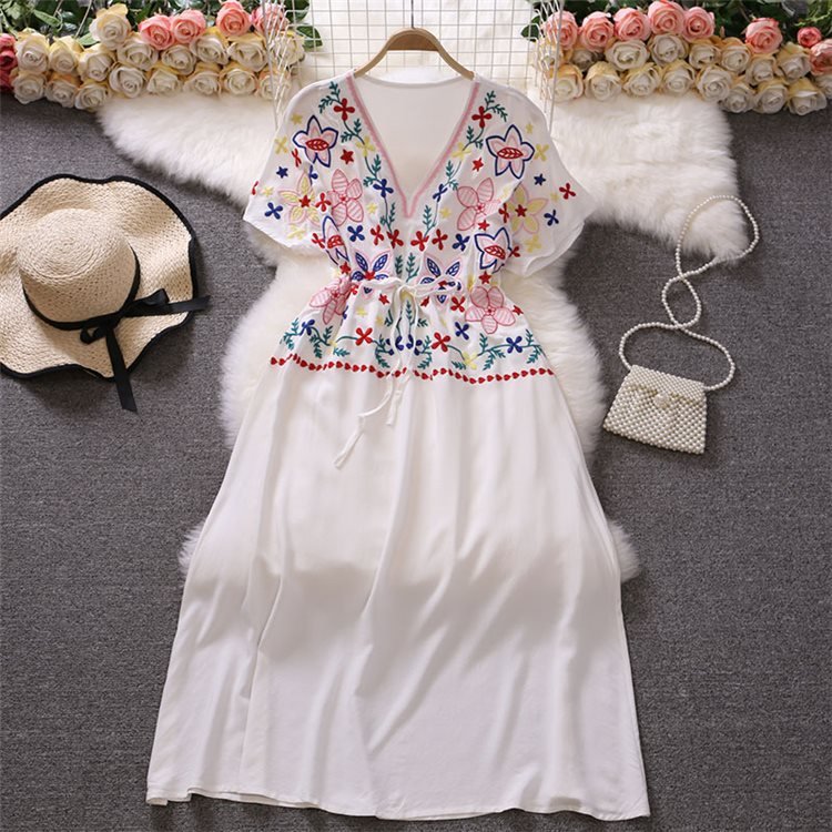 Rylie Embroidered Cotton Dress