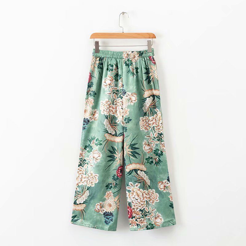 Nolan Cotton Blend Beckles Top And Printed Pant Set