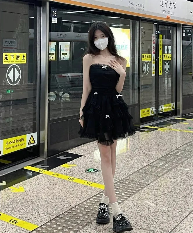 Pankh Fery Tube Butterfly Mini Party Wear Dress