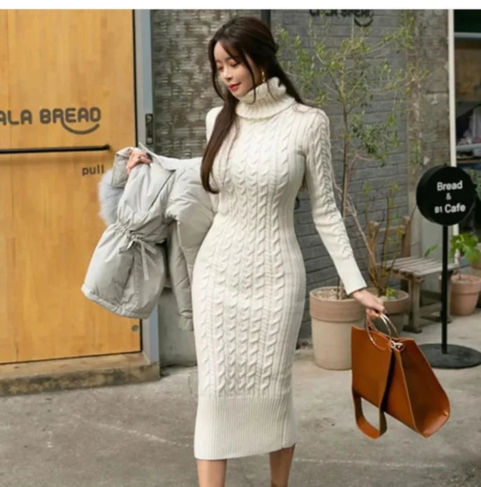 Calpe Women Knitted Sweater Dress