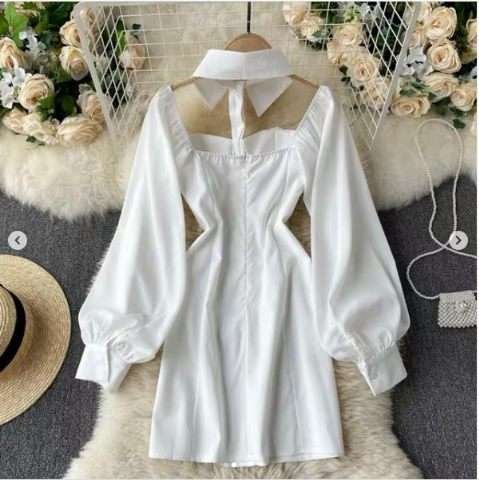 Volsy padded Long Shirt Dress