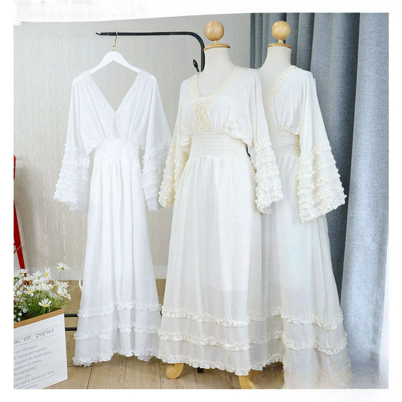 Pankh Abbey Pure Mul Cotton Flaired Holiday Maxi Dress