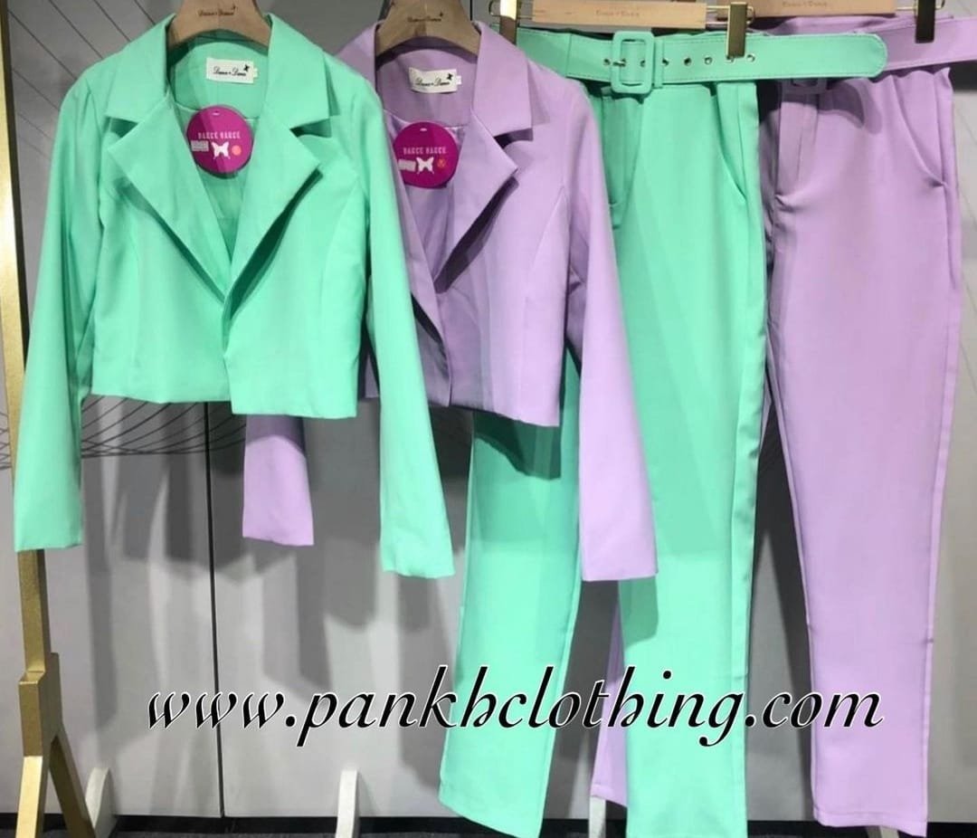 Pankh Bolavia Cropped Blazer and Pants Power Suit