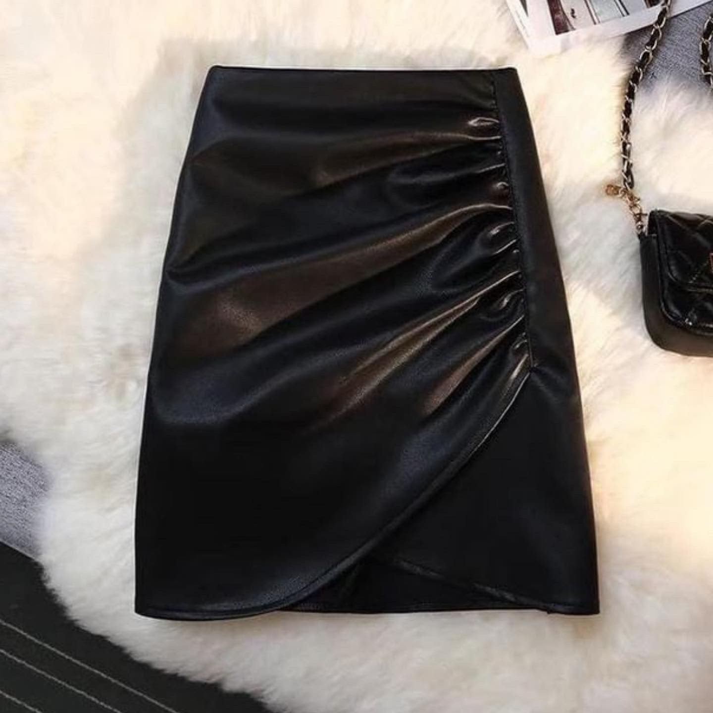 Lisbon pu leather skirt