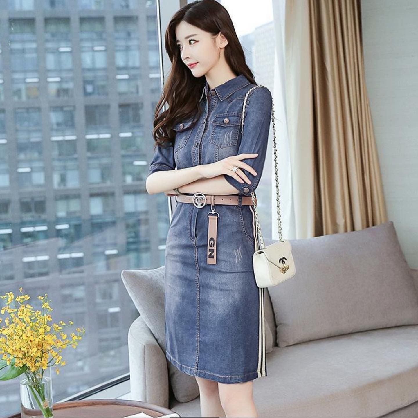 Pankh Zarra Denim Dress