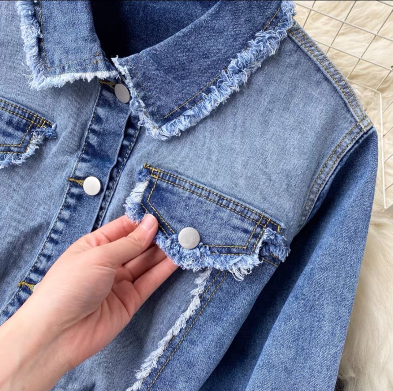 Robby cropped denim jacket