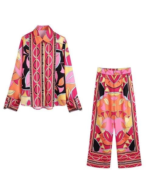 Pankh Buret Printed Summer Shirt And Pant Set