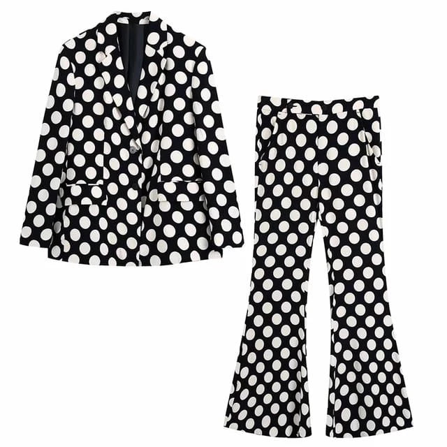 Pankh Annora Polka Printed Blazer and Pant set