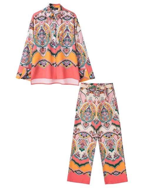 Sahak Printed Shirt and Pant Set