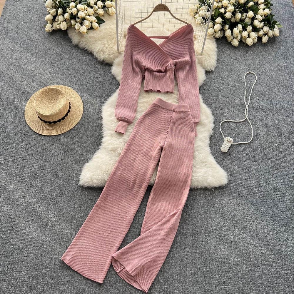 Waylen  Shining Knitted Two Piece  Coord Set