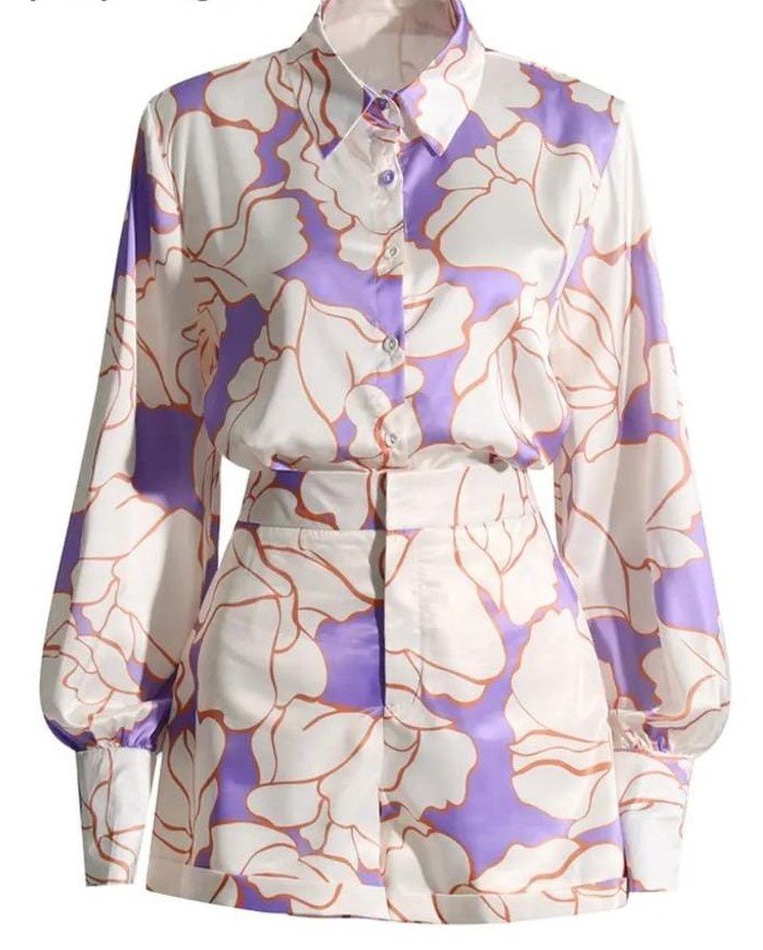 Pankh Arianna Floral Printed Shirt And Short Set