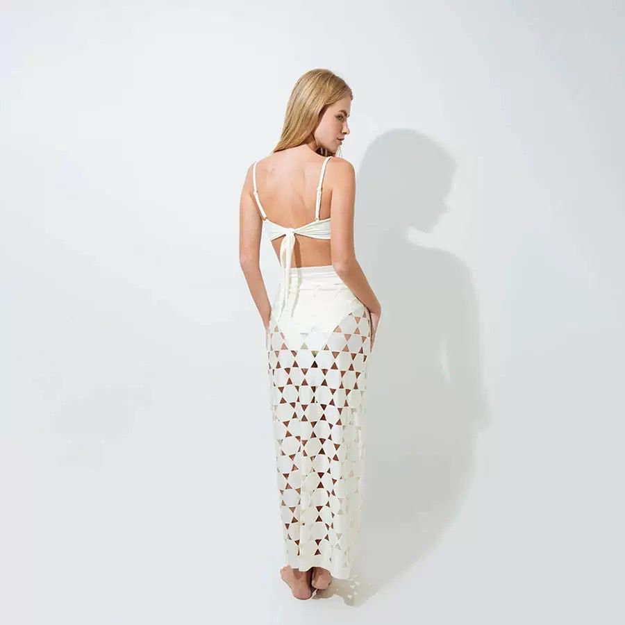 Pankh  Lester Three Peice Swimsuit With Cut-out Skirt