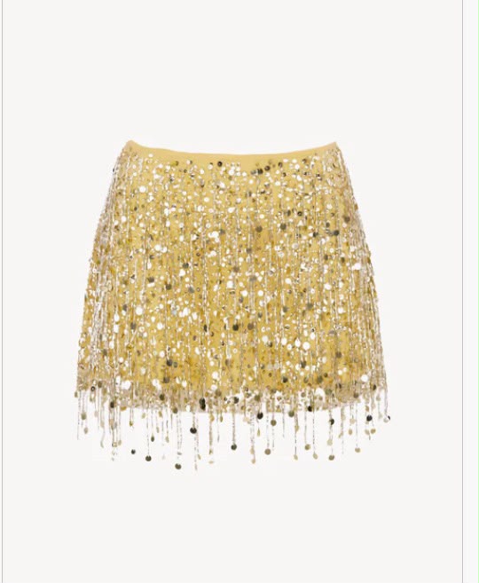 Pankh Yuzuki Hand Beaded And Sequins Crop Top And  Mini Skirt