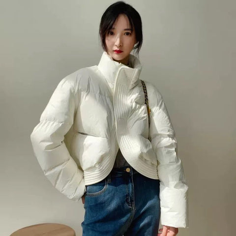 Pankh Aggie Luxe Down Puffer Wool Winter Jacket