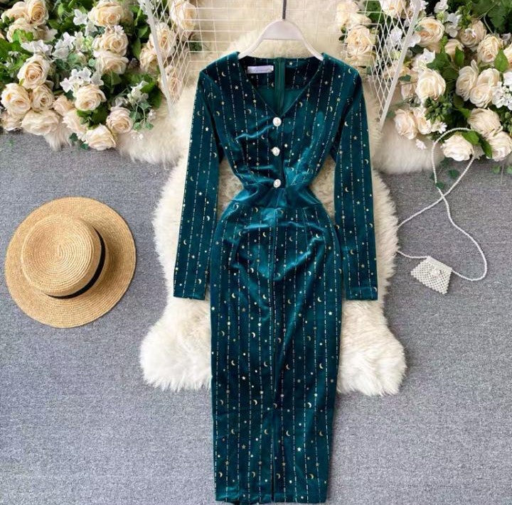 Pankh Vlora Velvet Dress