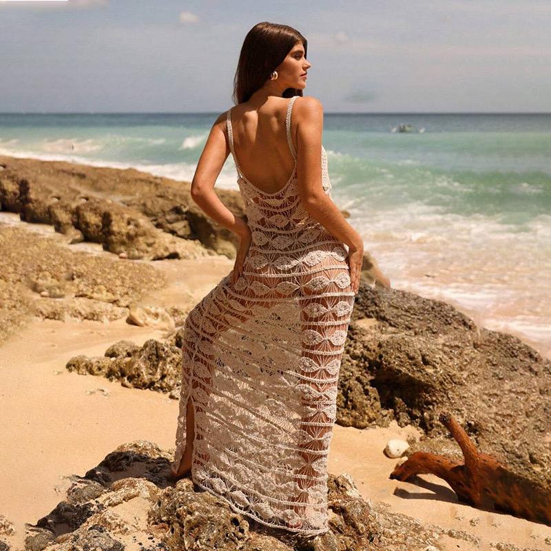 Pankh Charles Crochet Maxi Dress