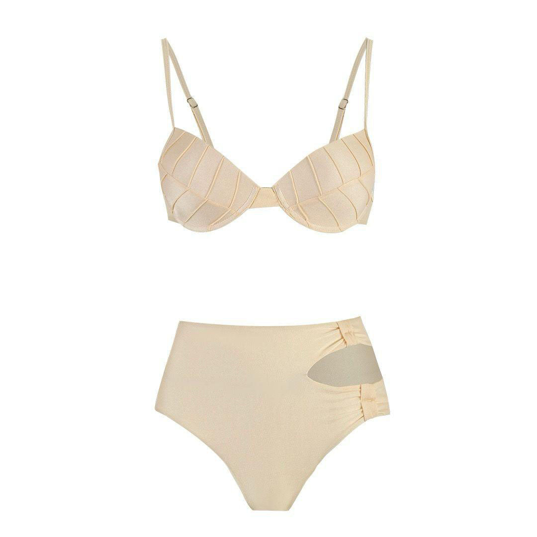 Pankh Milly Three Piece Bikini Set With Tassel Skirt
