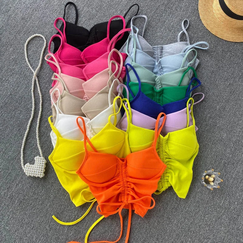 Pankh Sibyl Runched Crop Top