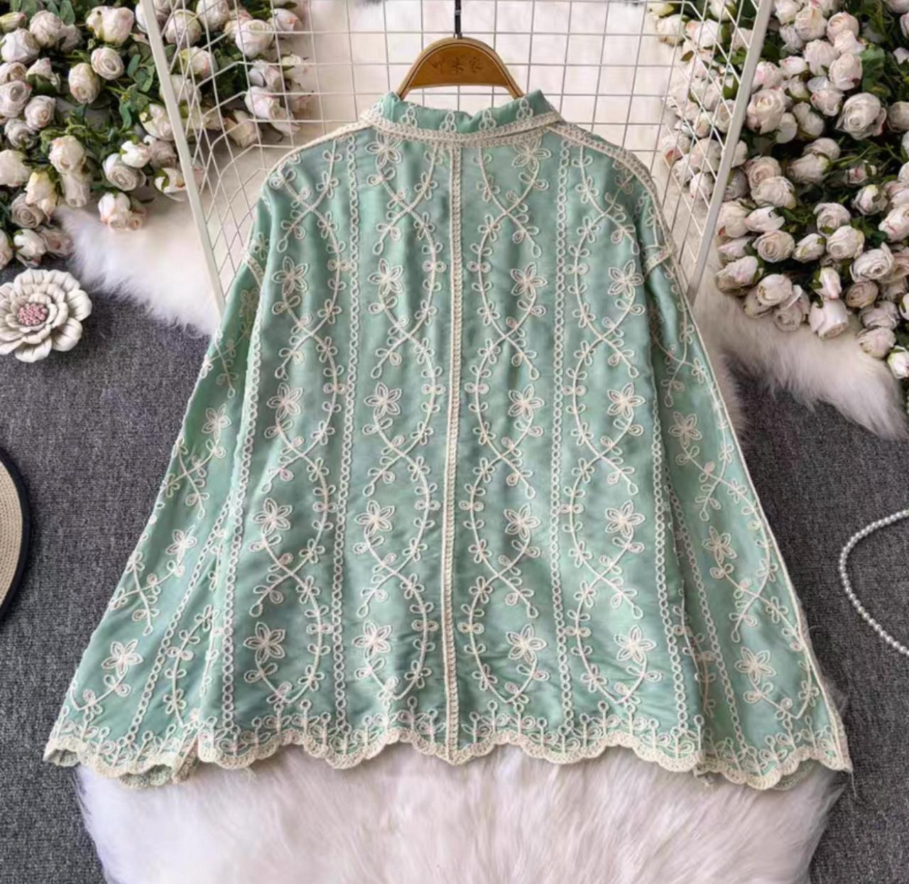 Pankh Pierse Summer Embroidered Cotton Shirt