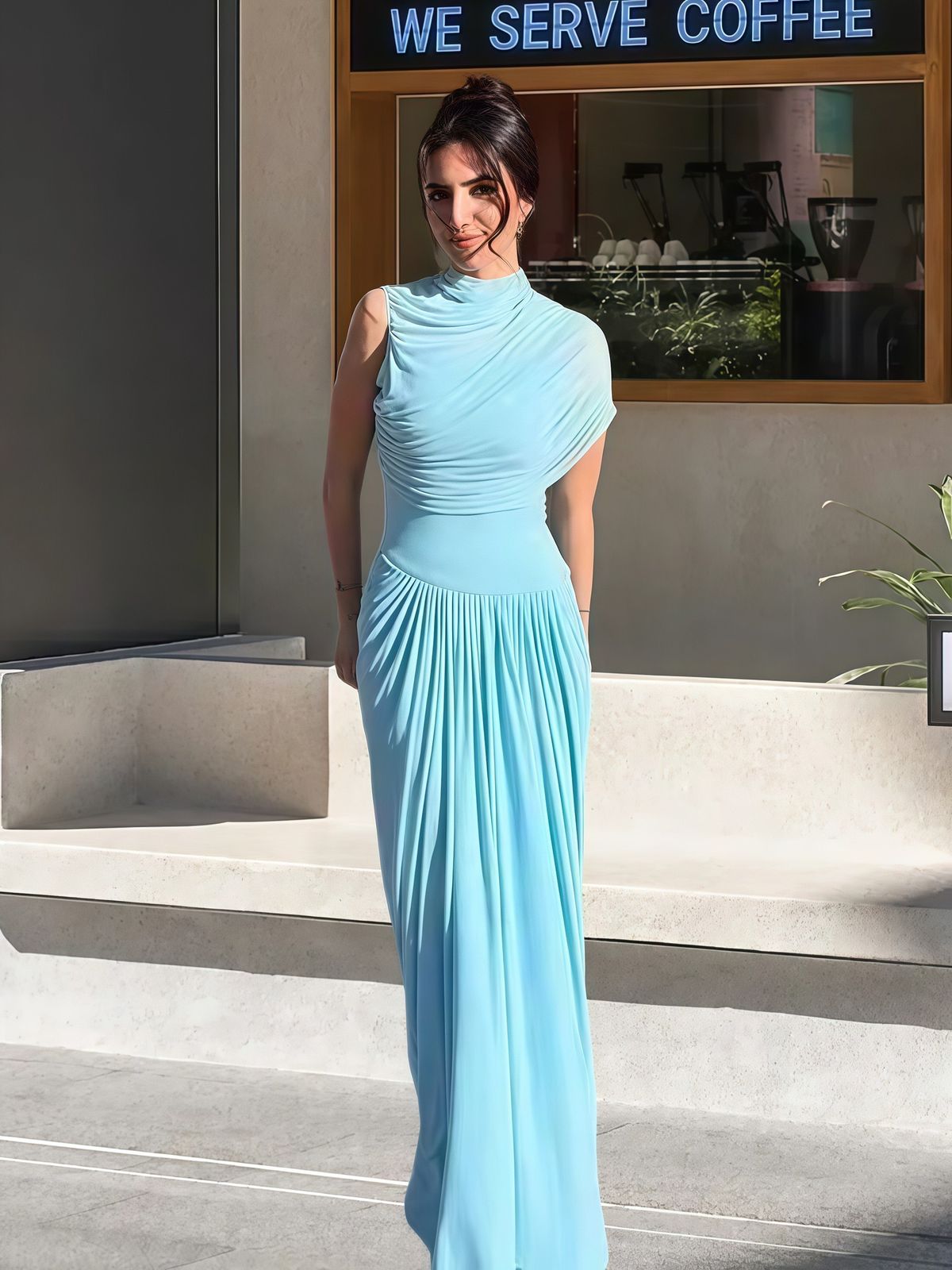 Pankh Katerina Elegant Draped Pleated Gown Dress