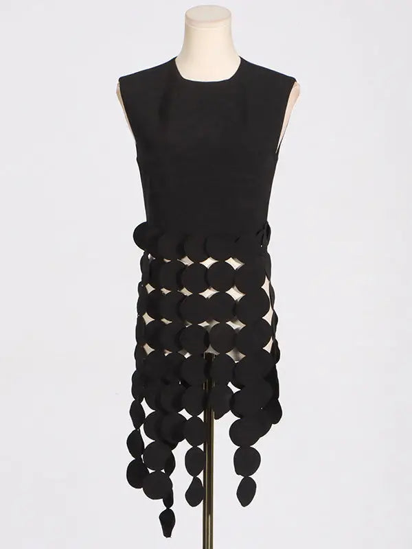 Pankh Tace  Round-Neck Laser Coin Vest Top