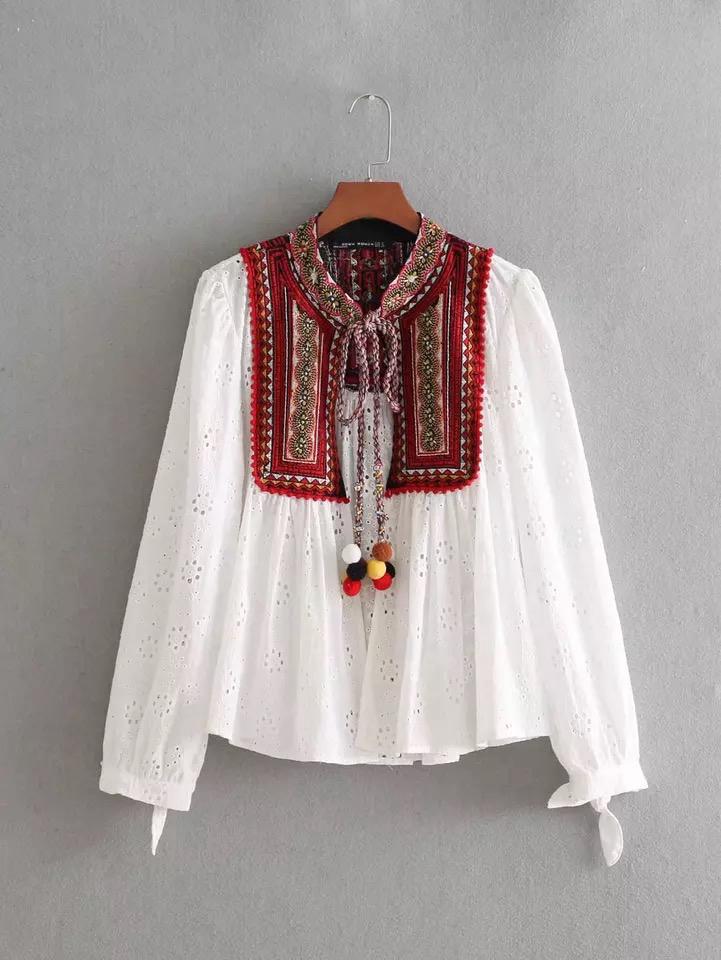 Pankh Sam Embroidered Cotton Jacket Top