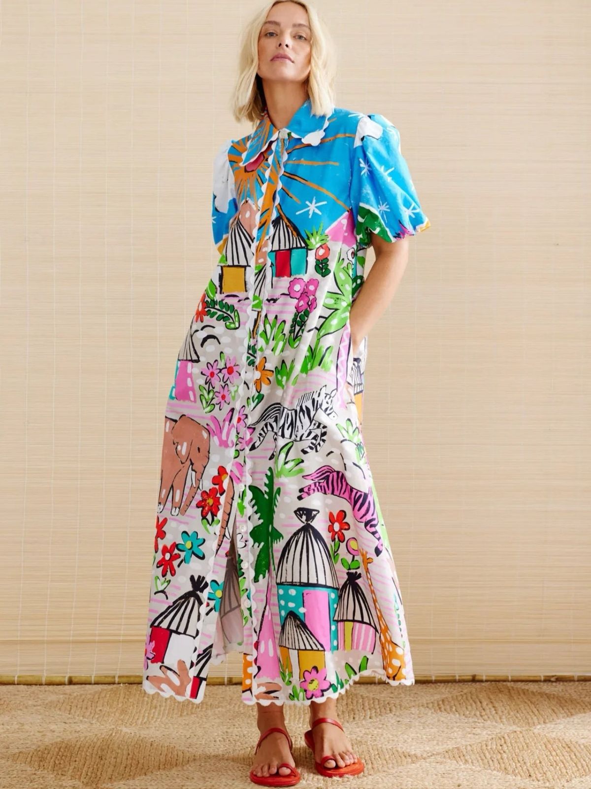 Pankh Aimee Casual Cotton Linen Long Maxi Dress